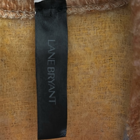 Lane Bryant Relaxed Open-Front Hooded Poncho, One Size in Buffalo Check. NWOT - Picture 12 of 16